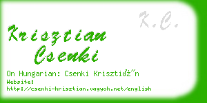 krisztian csenki business card